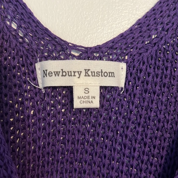 Small Royal Purple knit tank, V-neck - Picture 3 of 9